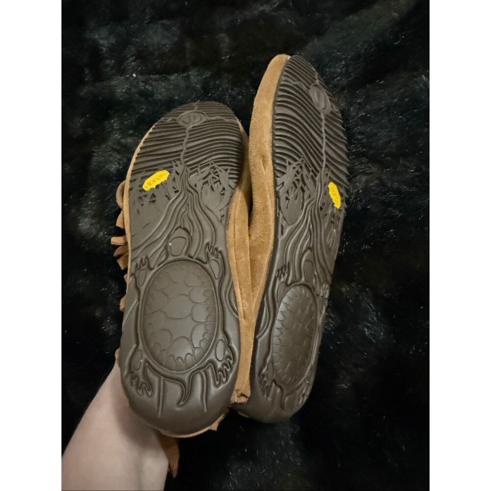 Manitoba Mukluks Harvester Moccasin Suede beaded Size 9 excellent preowned - Picture 5 of 5